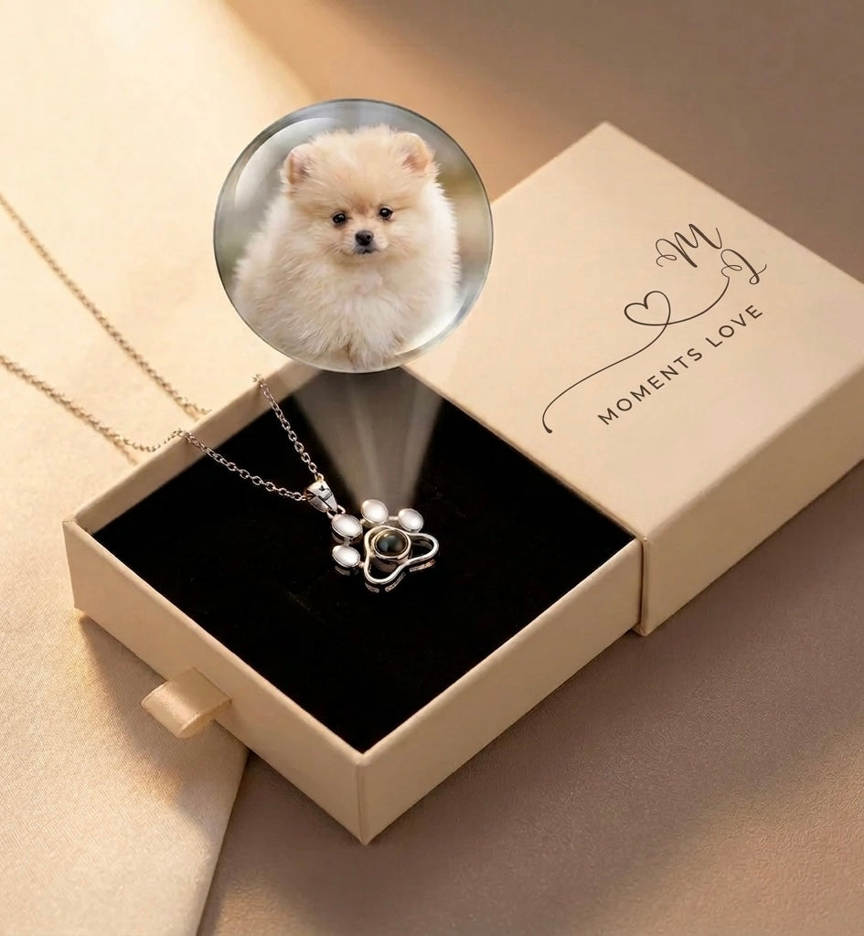 Collar Huellitas Love con foto personalizada