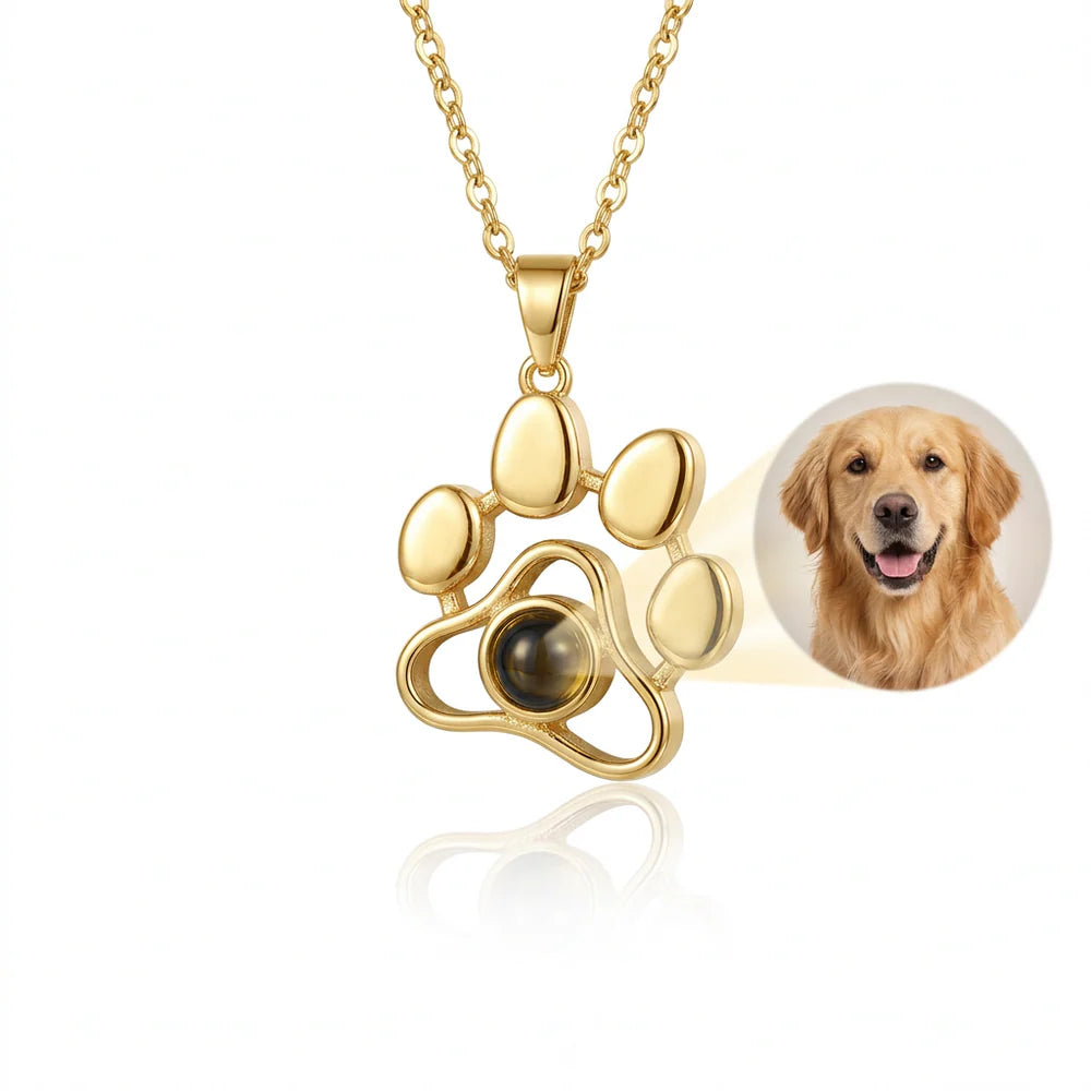 Collar Huellitas Love con foto personalizada