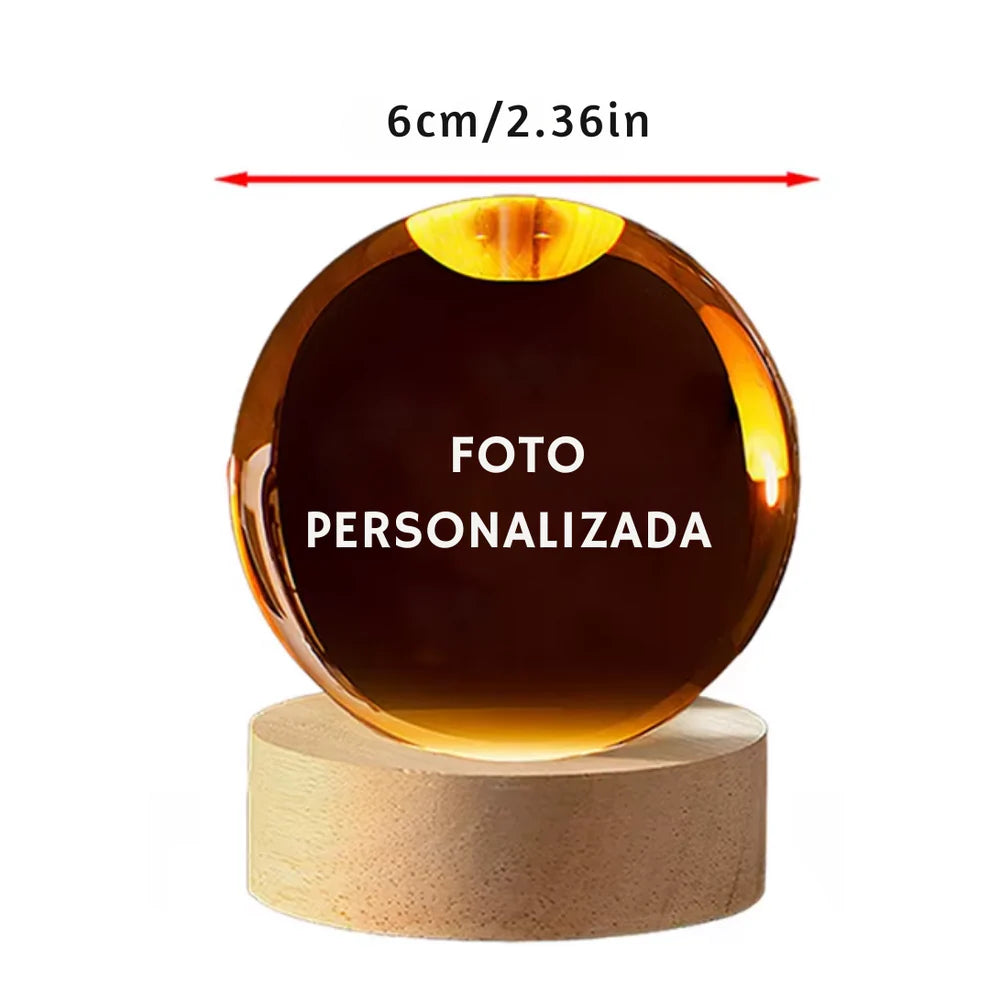Esfera de cristal personalizable