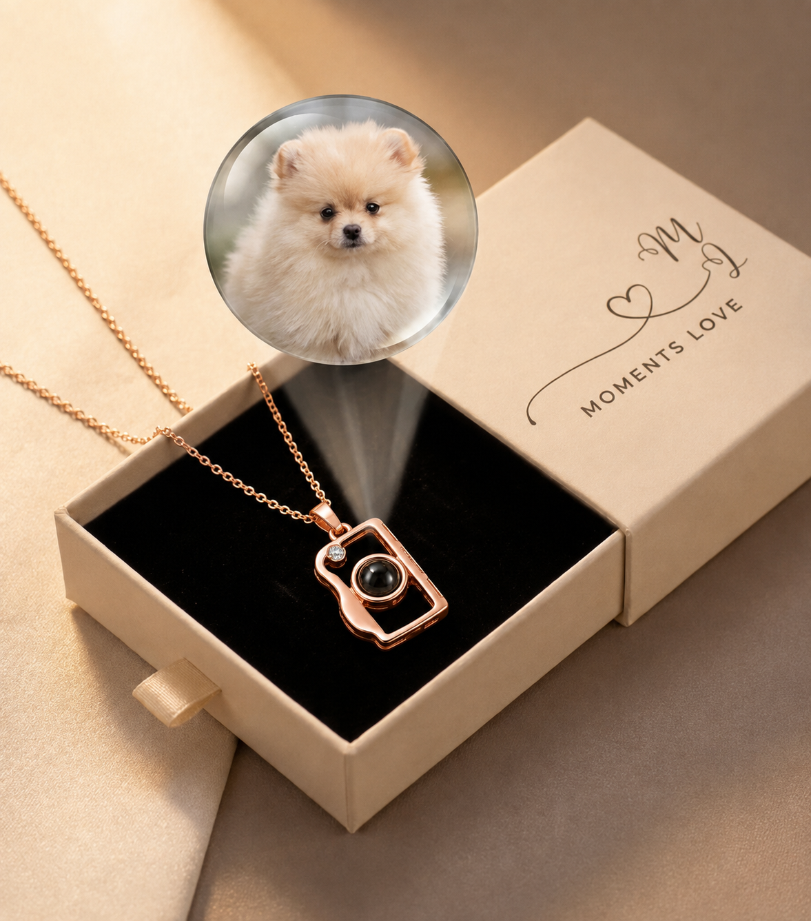 Collar Cámara con Foto de Proyección Personalizada