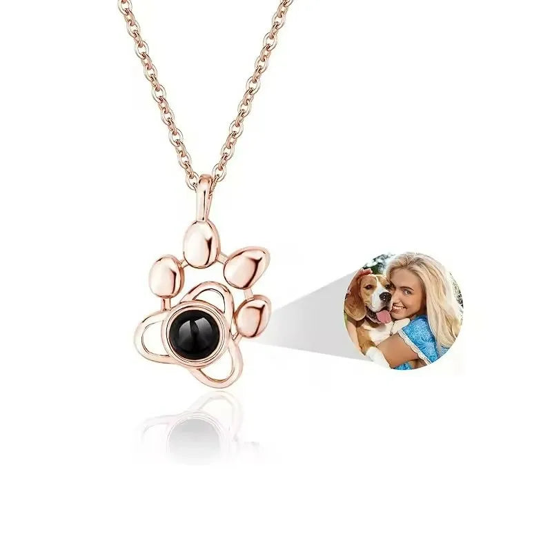 Collar con imagen de proyección y nombre grabado personalizado