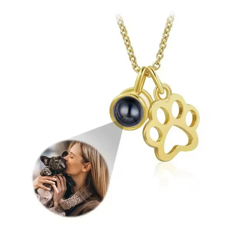 Collar con imagen de proyección y nombre grabado personalizado