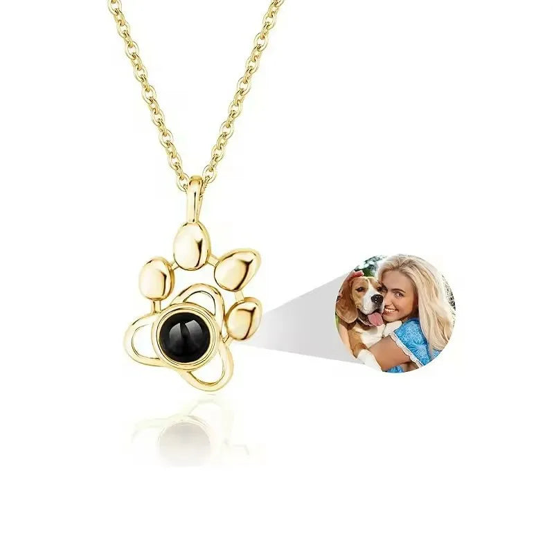 Collar con imagen de proyección y nombre grabado personalizado