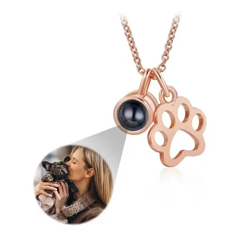 Collar con imagen de proyección y nombre grabado personalizado