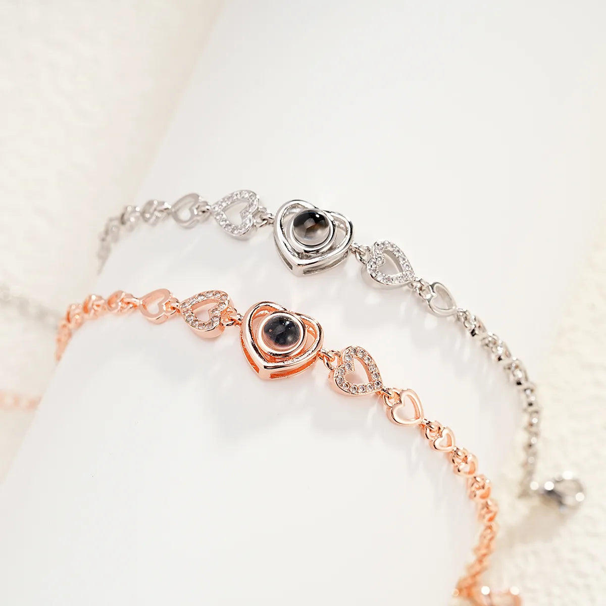 Brazalete "Glamour Heart" con Foto Personalizada