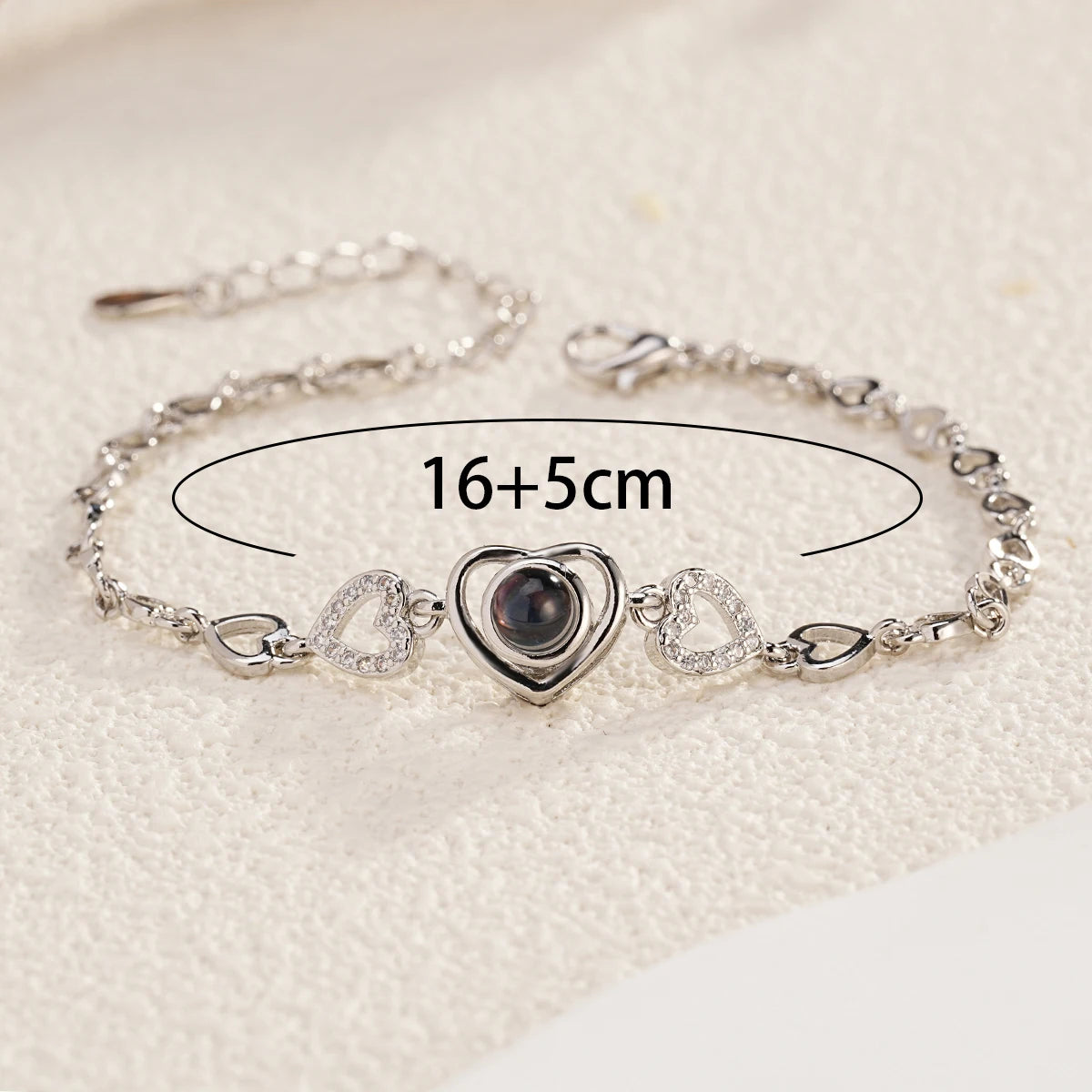 Brazalete "Glamour Heart" con Foto Personalizada